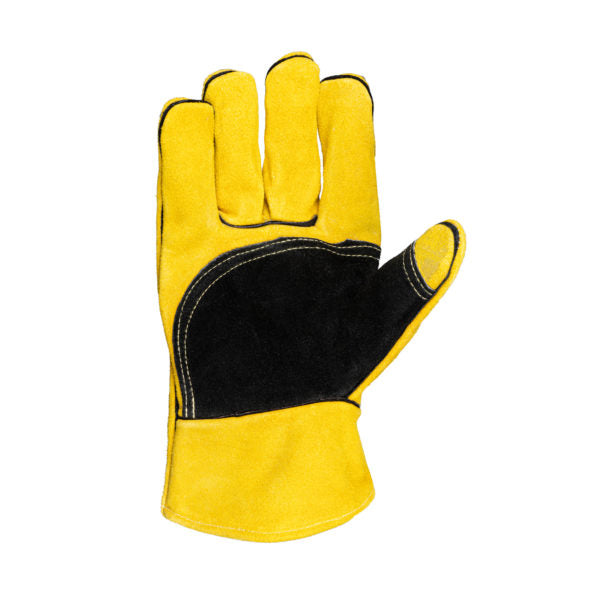 Tru Touch Yellow Lined Welders Superior Wrist Length Gloves - Image 2